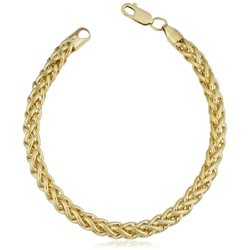 Ridged pattern bracelet-14k Yellow Gold Filled 6-mm Bold Franco Link Chain Bracelet (7.5-8.5 inches)