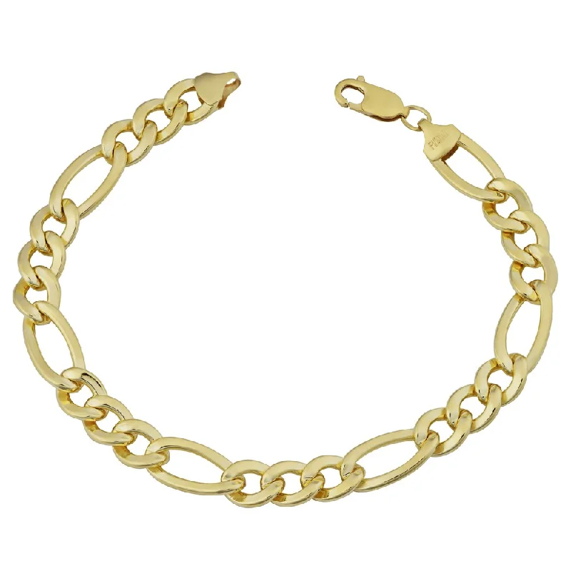 Loose twist bracelet-14k Yellow Gold Filled Men's 8.8-mm High Polish Figaro Link Bracelet (9 inches)