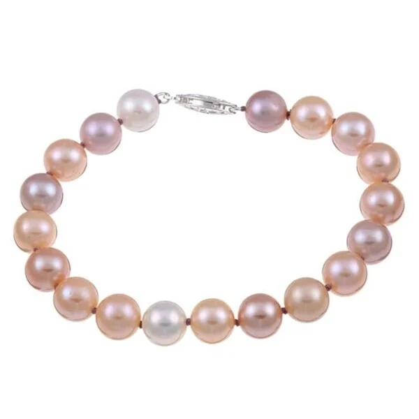 Vintage larimar bracelet-DaVonna Multi-colored Pink Freshwater Pearl Classic 7.25-inch Bracelet (8-9 mm)