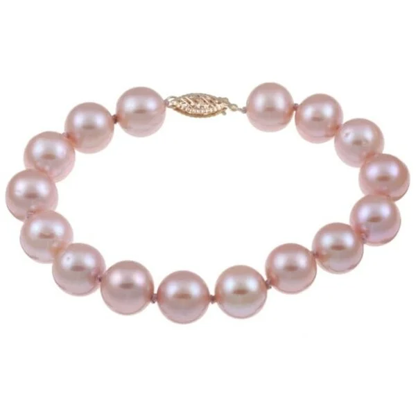 Bold kyanite bracelet-DaVonna Silver Pink FW Pearl 7.25-inch Bracelet (10-11 mm)