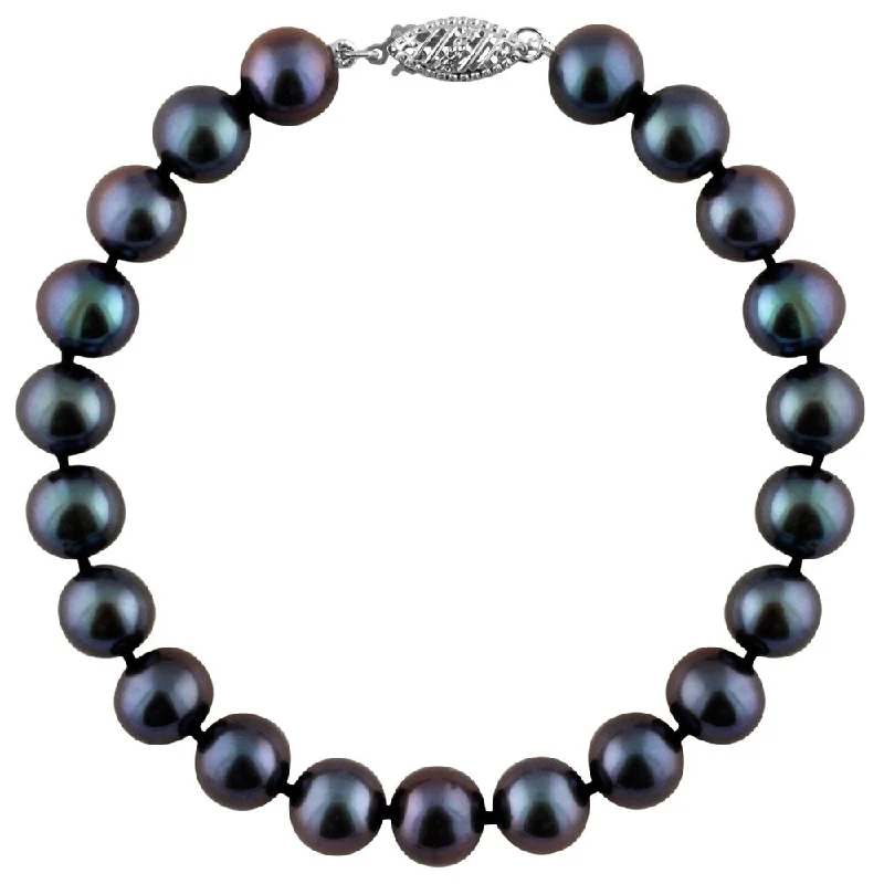 Glistening silver bracelet-Freshwater Pearl Bracelet (5-6 mm) - White