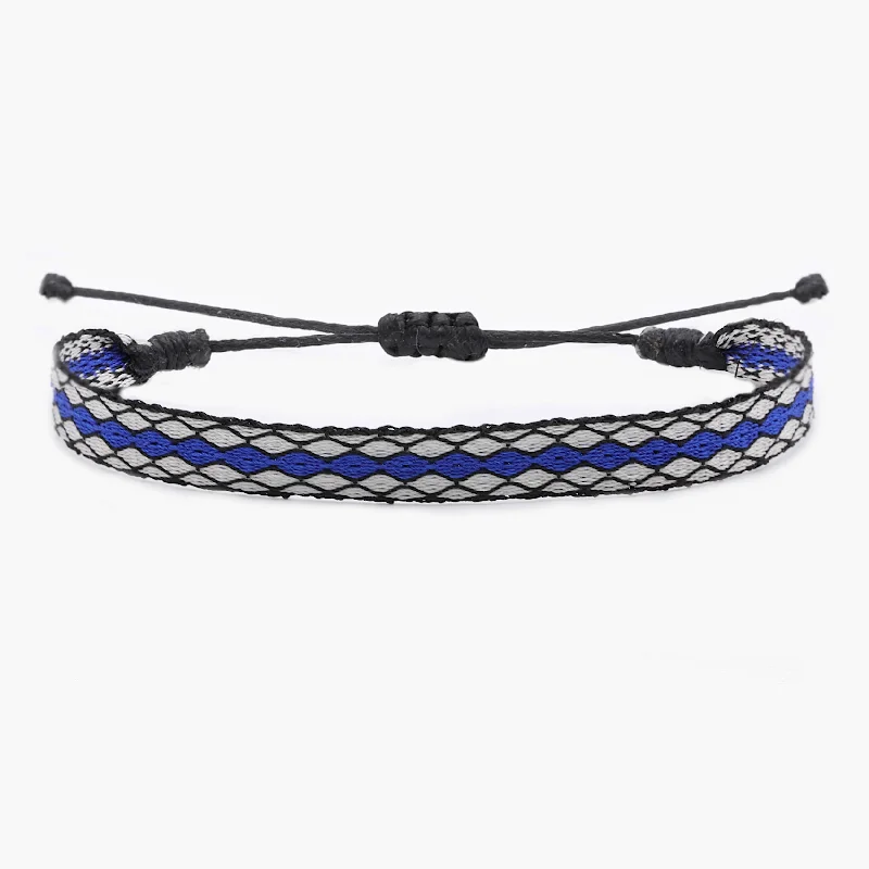 Tapered stone bracelet-Handmade Purnama Bracelet (Blue/White)