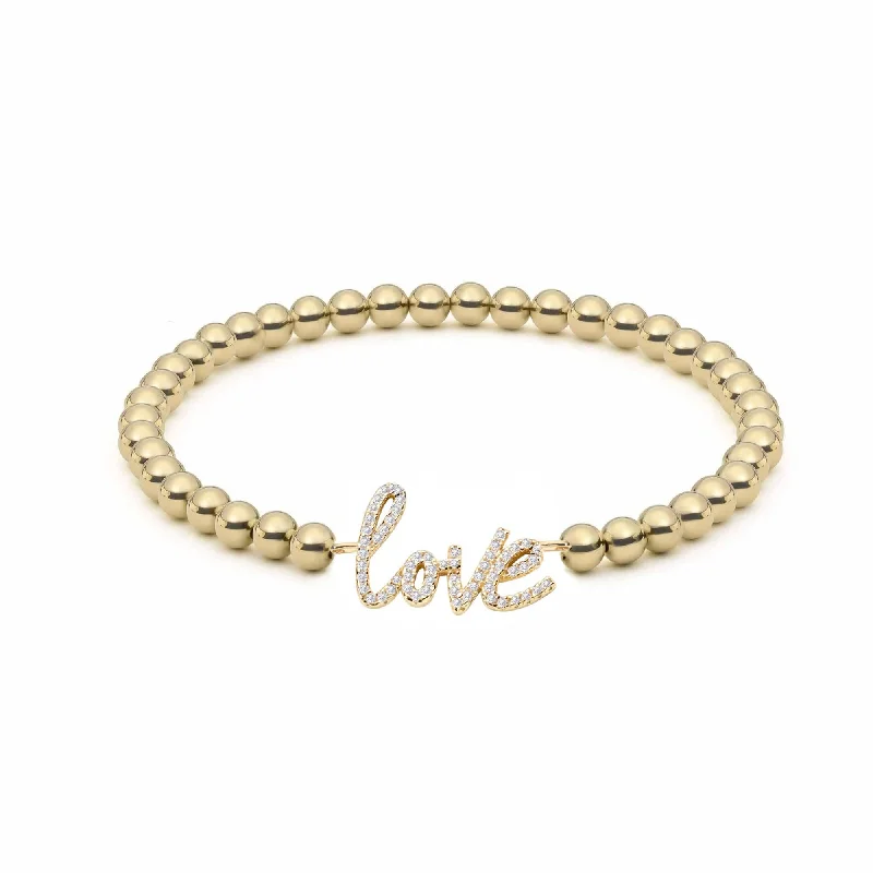 Latched bracelet-Love | Script Charm Bracelet