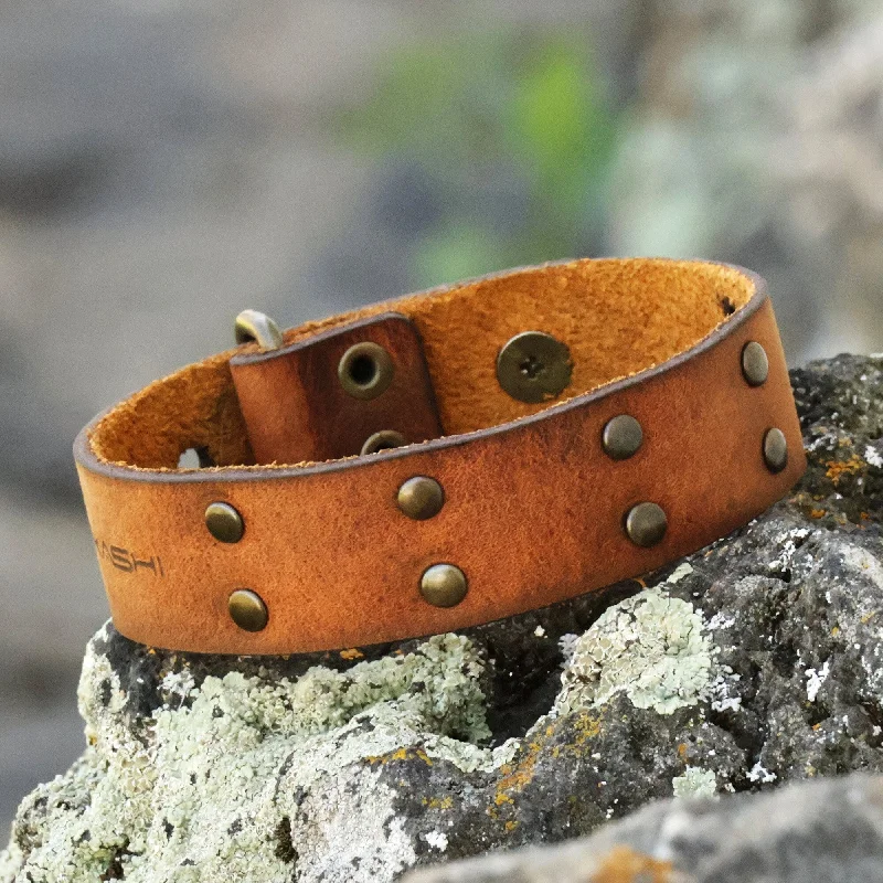 Bold emerald bracelet-Novica Handmade Honey & Bravery Men'S Leather Wristband Bracelet