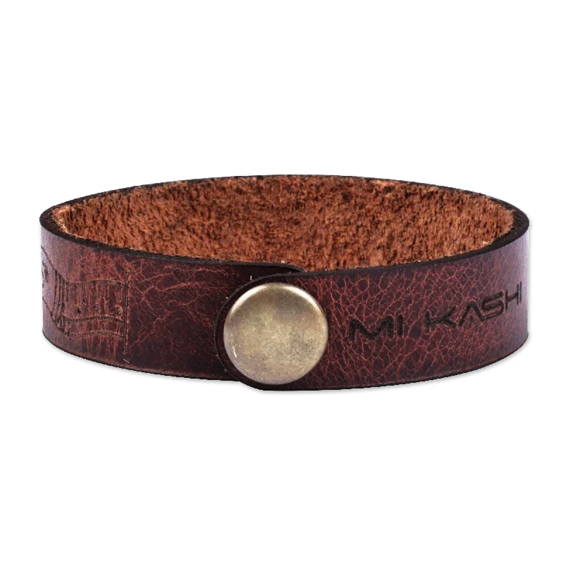 Astral design bracelet-Novica Handmade Myths Men'S Leather Wristband Bracelet