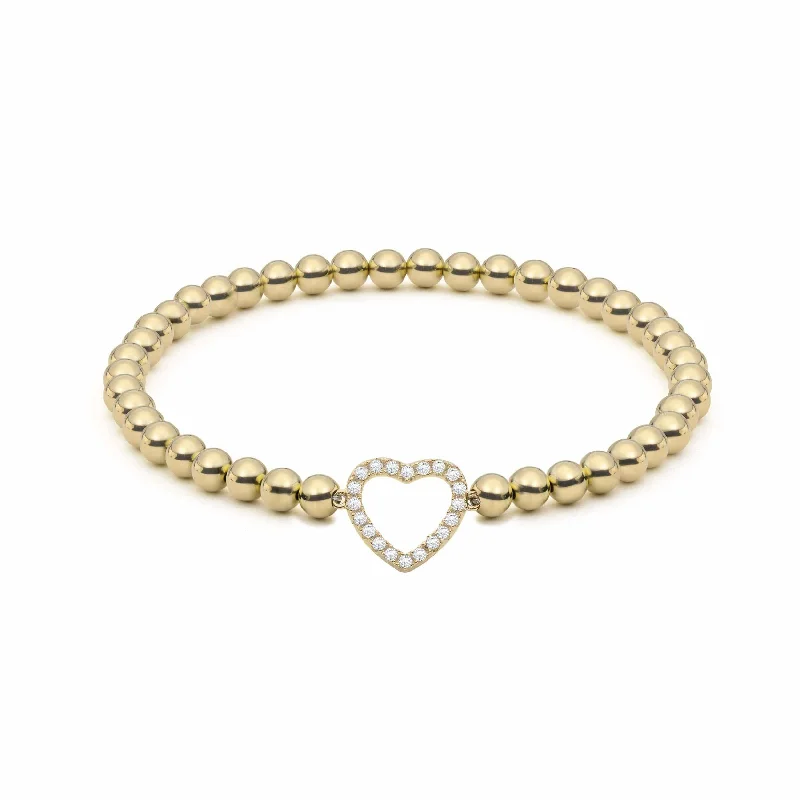 Slim band bracelet-Open Your Heart | Charm Bracelet