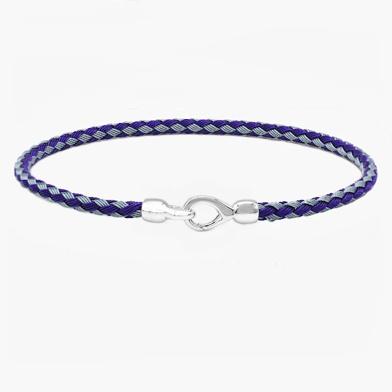 Mosaic band bracelet-Sailing Cable "Plata" Bracelet (Blue/Silver)