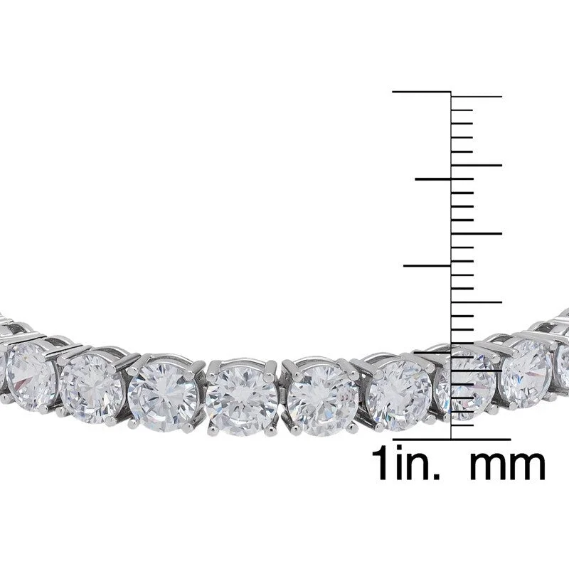 Scratched-edge bracelet-Victoria Townsend .925 Sterling Silver and AAA Cubic Zirconia Star Tennis Bracelet