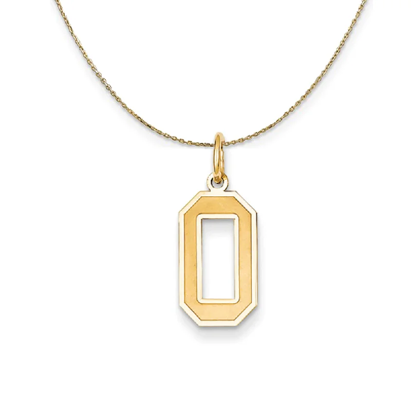 Grooved chain necklace-14k Yellow Gold, Jersey, Med Number 0 Necklace