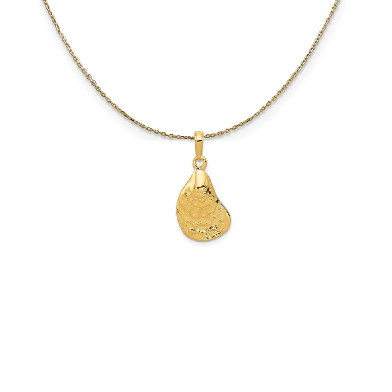 14k Yellow Gold Oyster Shell Necklace