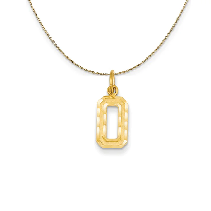 Gripped stone necklace-14k Yellow Gold, Varsity, Sm D/C Necklace Number 0