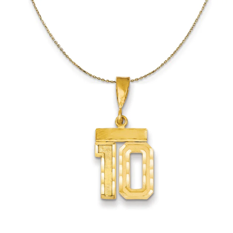 Hand-chiseled necklace-14k Yellow Gold, Varsity, Sm D/C Necklace Number 10