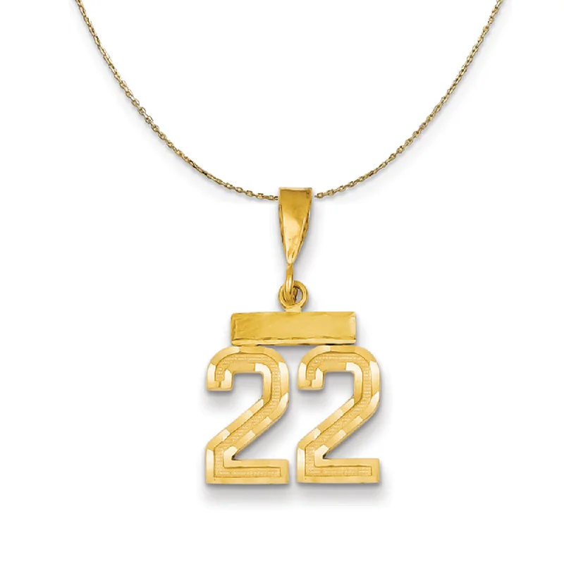 Shiny gold necklace-14k Yellow Gold, Varsity, Sm D/C Necklace Number 22