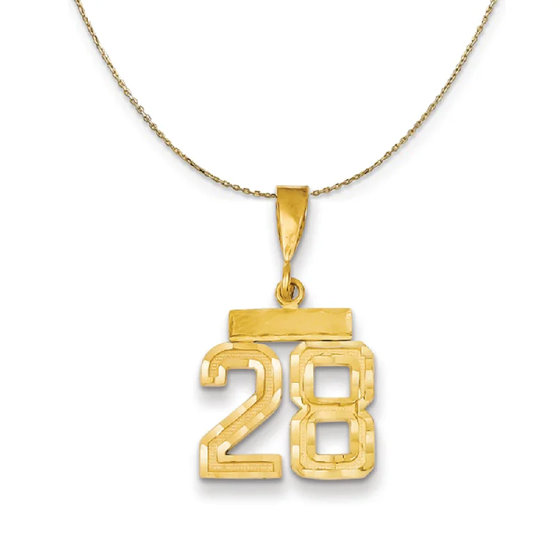 14k Yellow Gold, Varsity, Sm D/C Necklace Number 28