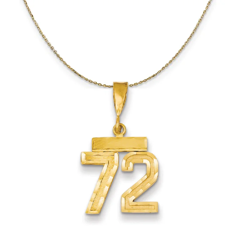 14k Yellow Gold, Varsity, Sm D/C Necklace Number 72