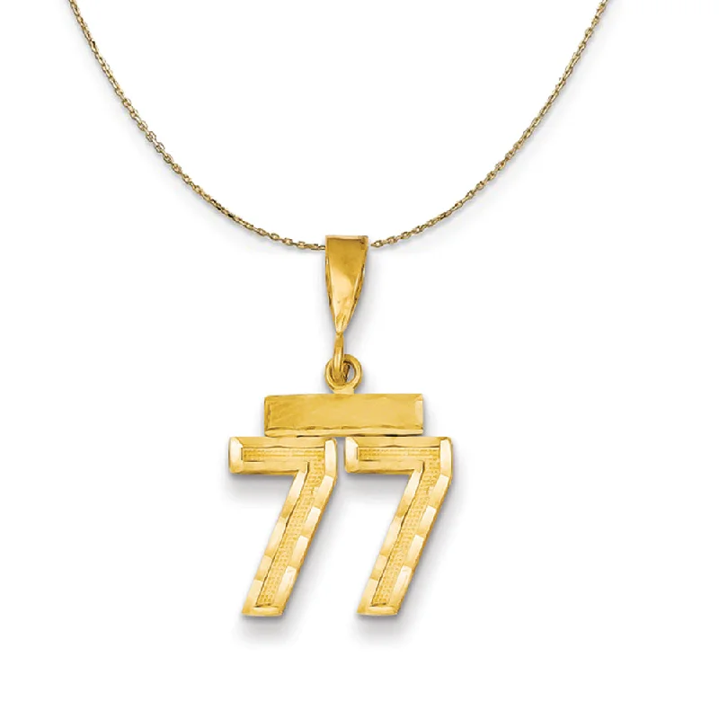 14k Yellow Gold, Varsity, Sm D/C Necklace Number 77