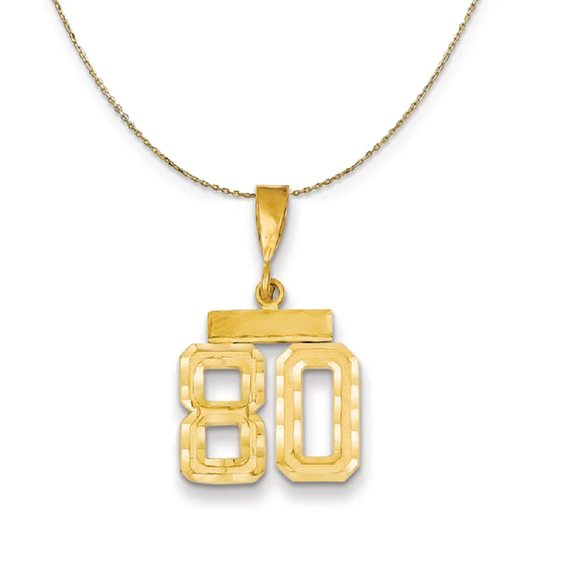 14k Yellow Gold, Varsity, Sm D/C Necklace Number 80