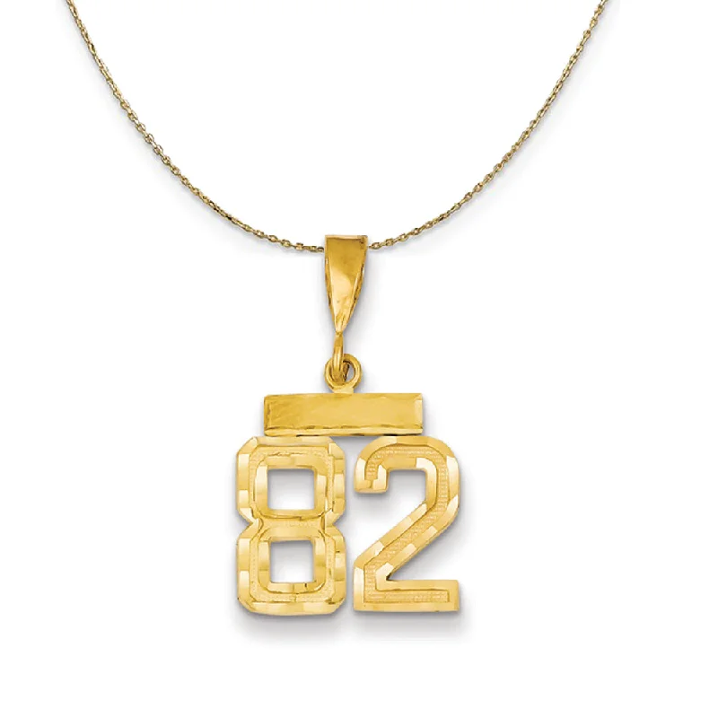 14k Yellow Gold, Varsity, Sm D/C Necklace Number 82