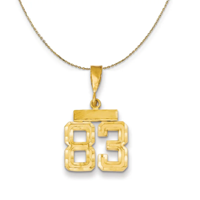 14k Yellow Gold, Varsity, Sm D/C Necklace Number 83