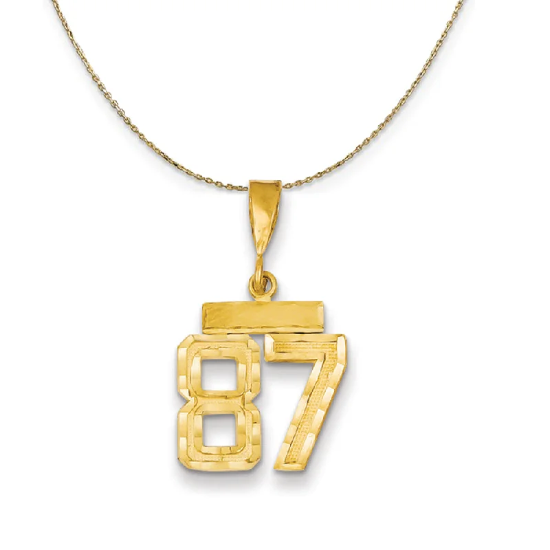 14k Yellow Gold, Varsity, Sm D/C Necklace Number 87