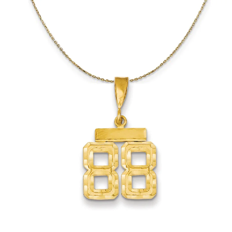 14k Yellow Gold, Varsity, Sm D/C Necklace Number 88