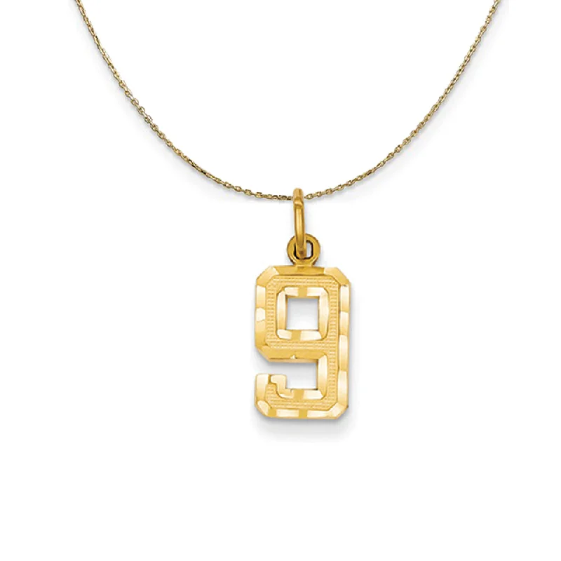 14k Yellow Gold, Varsity, Sm D/C Necklace Number 9