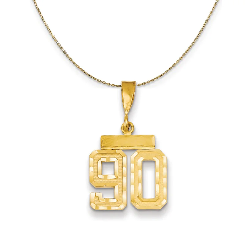 14k Yellow Gold, Varsity, Sm D/C Necklace Number 90