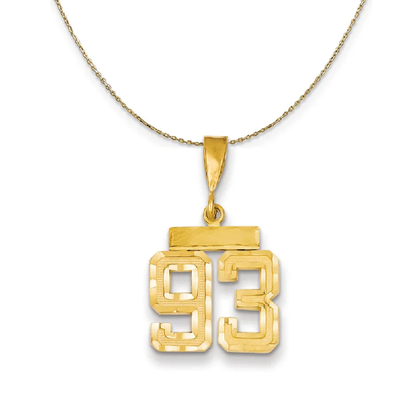 14k Yellow Gold, Varsity, Sm D/C Necklace Number 93