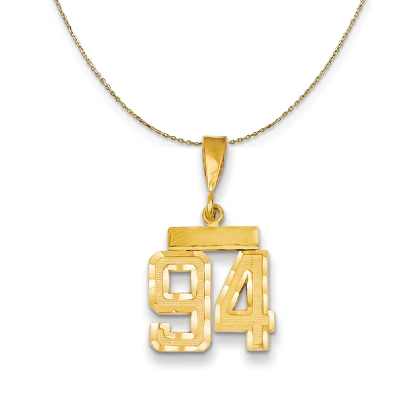 14k Yellow Gold, Varsity, Sm D/C Necklace Number 94