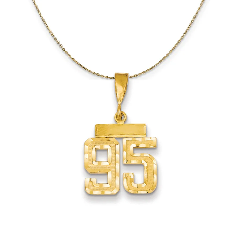 Ridged edge necklace-14k Yellow Gold, Varsity, Sm D/C Necklace Number 95