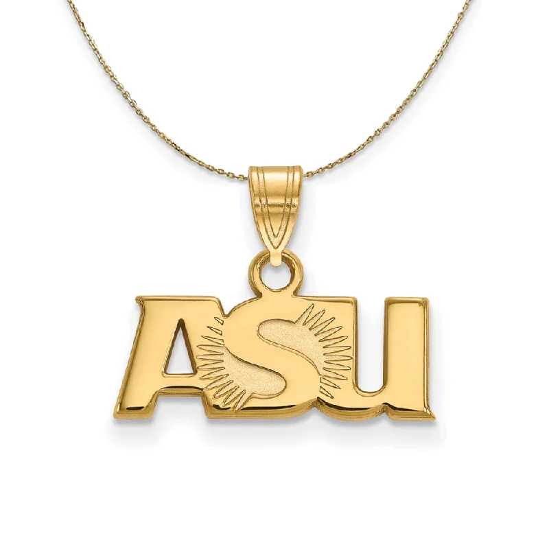 14k Yellow Gold Arizona State Small Necklace