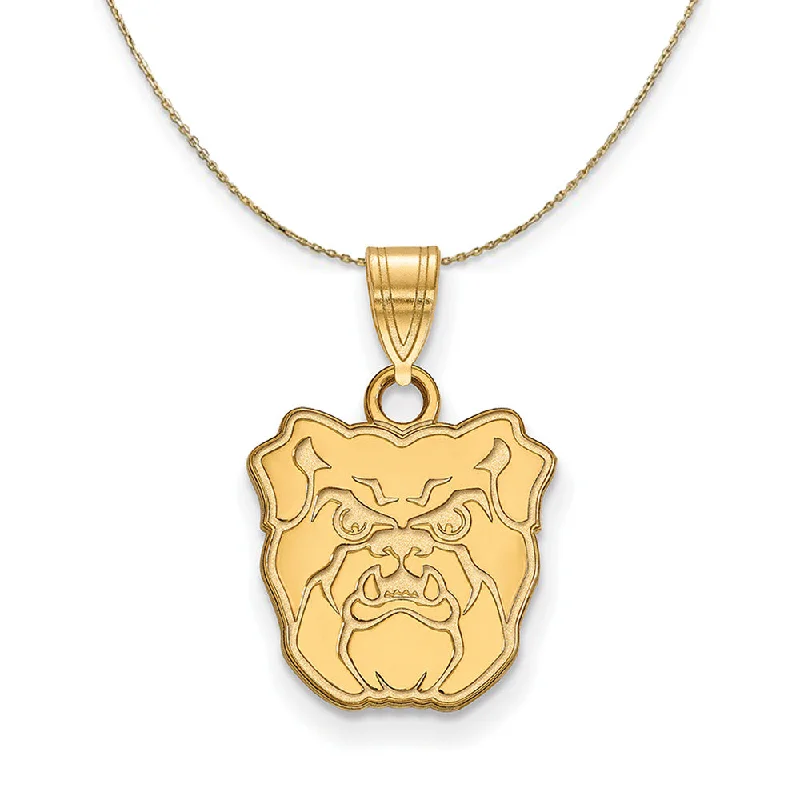 Exact-cut necklace-14k Yellow Gold Butler U Bulldogs Sm Mascot Necklace