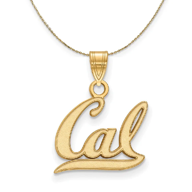 14k Yellow Gold California Berkeley Small 'Cal' Necklace