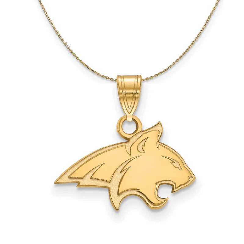 14k Yellow Gold Montana State Small Mascot Necklace