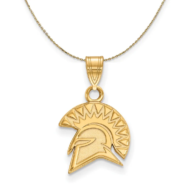 14k Yellow Gold San Jose State Sm Mascot Necklace