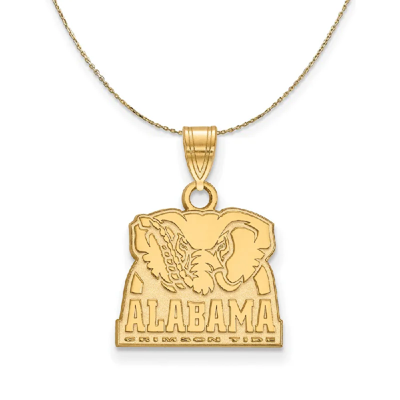 14k Yellow Gold U. of Alabama Small Logo Necklace