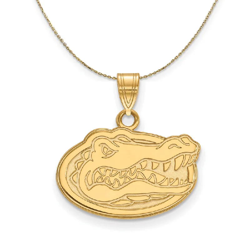 Mosaic pattern necklace-14k Yellow Gold U of Florida Small Mascot Necklace