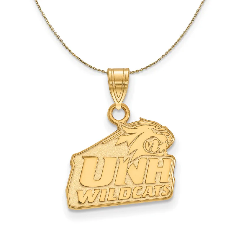 14k Yellow Gold U. of New Hampshire Small Logo Necklace