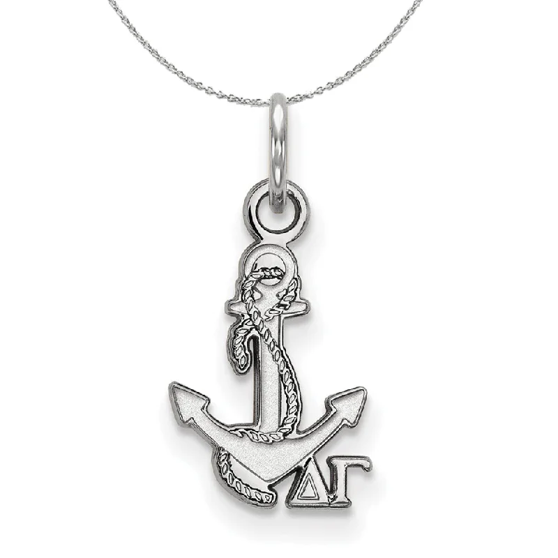 Sterling Silver Delta Gamma XS (Tiny) Pendant Necklace