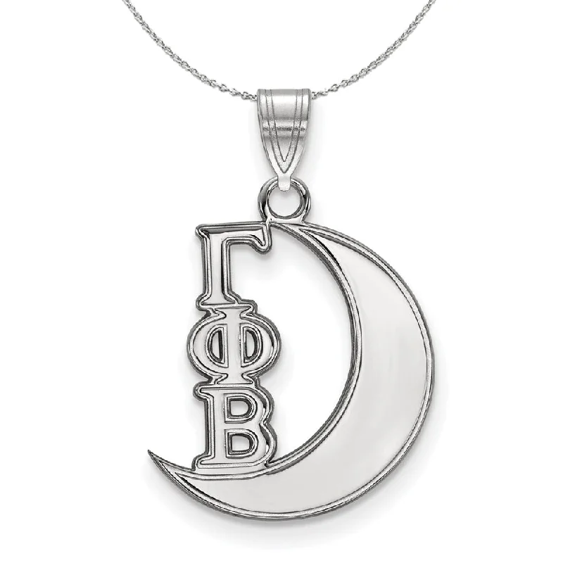 Sterling Silver Gamma Phi Beta Small Pendant Necklace