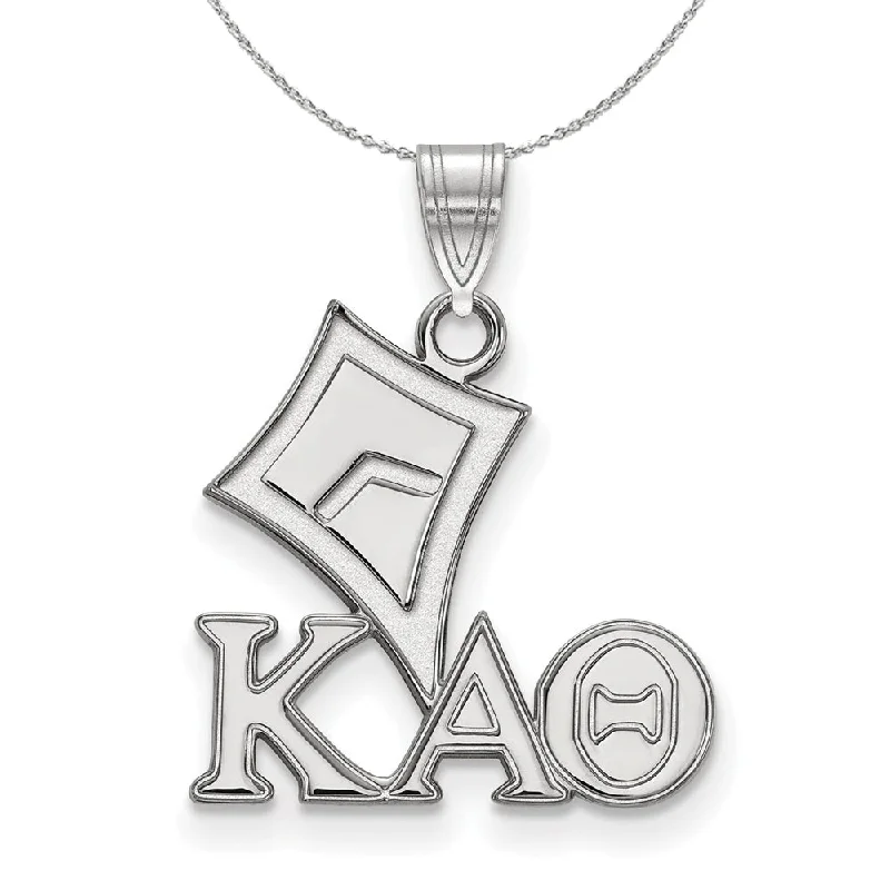 Sterling Silver Kappa Alpha Theta Small Pendant Necklace