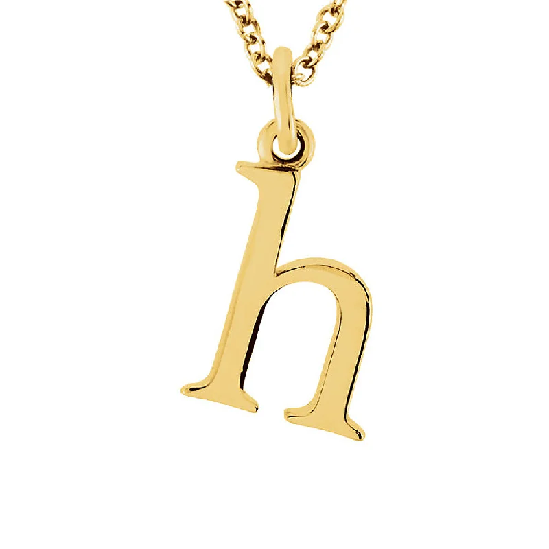 Radiant platinum necklace-The Abbey Lower Case Initial 'h' Necklace in 14k Yellow Gold, 16 Inch