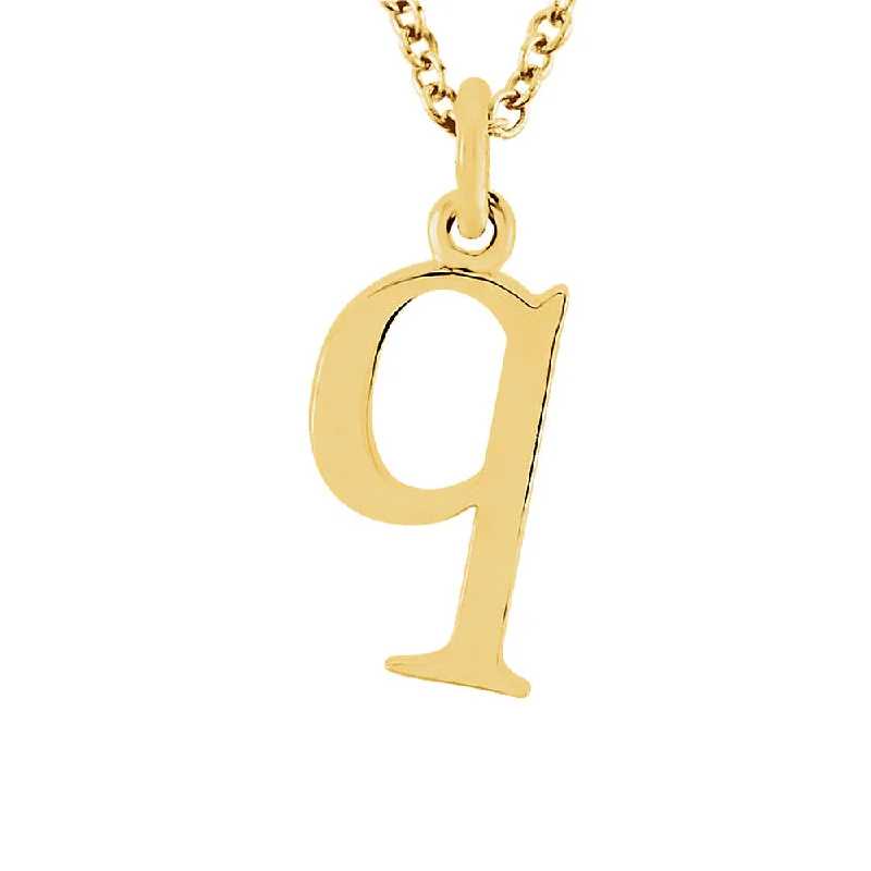 Radiant platinum necklace-The Abbey Lower Case Initial 'q' Necklace in 14k Yellow Gold, 16 Inch