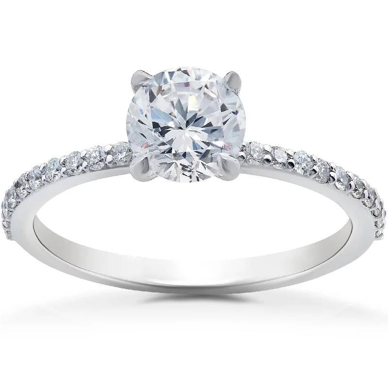 Intertwined ring-1 1/4 ct Lab Grown Diamond Sophia Engagement Ring 14k White Gold