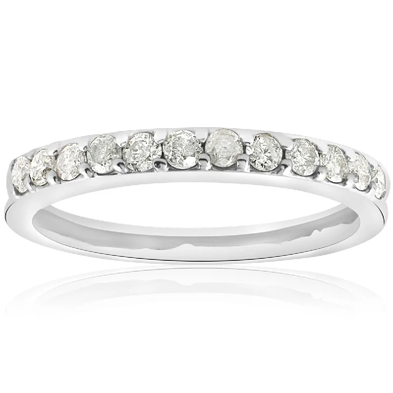 Dusk moon ring-1/2ct Diamond Wedding Ring White Gold Anniversary