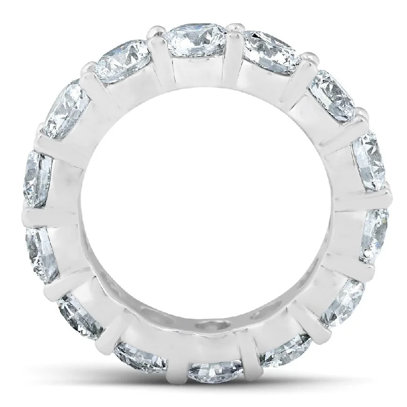 Frosty topaz ring-14k White Gold 6 3/4 Ct TDW Lab Grown Eco Friendly Diamond Eternity Wedding Ring