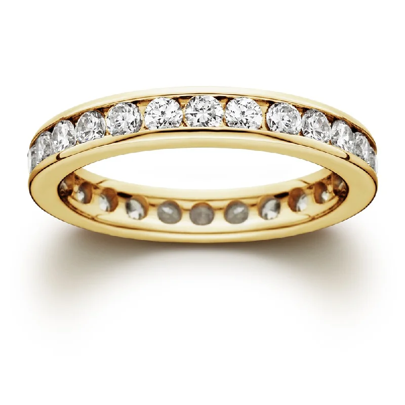 14k Yellow Gold 1 1/2ct TDW Channel-set Diamond Eternity Wedding Band