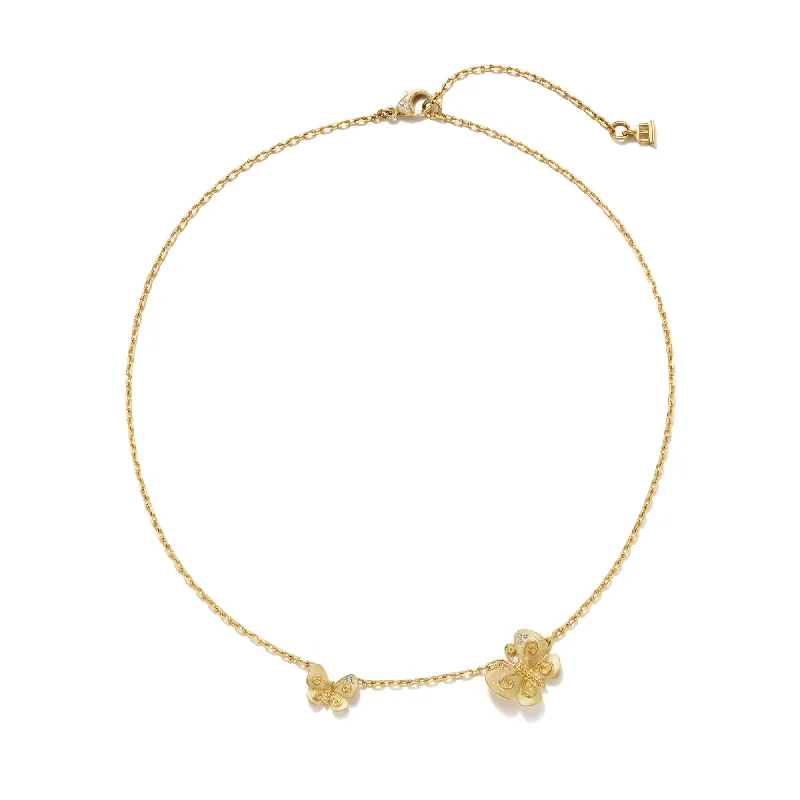 Astral design necklace-18K Golden Butterfly Necklace