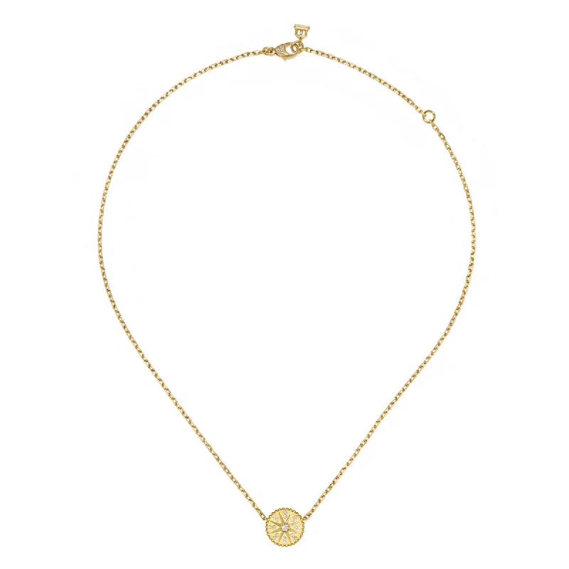 Radiant diamond necklace-18K Orbit Star Necklace