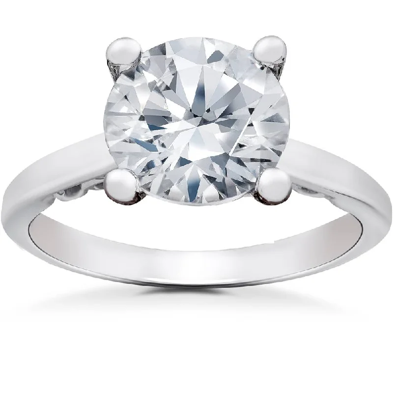 Stretch stone ring-2 ct Lab Created Certified Diamond Gabriella Engagement Ring 14k White Gold